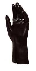 Handschuhe FLUOTECH 468, Fluorelastomer, Zacken, glatt, 30cm - schwarz