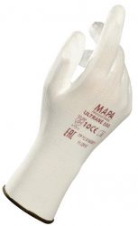 Handschuhe ULTRANE 550, PU, Strickbund, teilbeschichtet, 21-26cm, wei