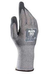 Handschuhe KRYTECH 583, Nahtloses Stricktrikot aus PEHD-Fasern, grau/schwarz