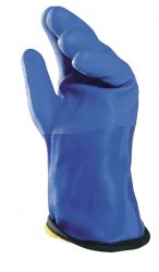 Handschuhe TEMPICE 770, PVC, Gerade Stulpe, gekrnt, 30cm, blau