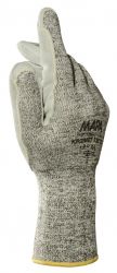 Handschuhe KRYTECH 836, Kunstfaser, Strickbund, Lederverstrkung, 27-32cm, grau