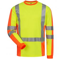 DRACHTEN UV- und Warnschutz-Langarm-Shirt / gelb-orange / Gr. XS - XXXL