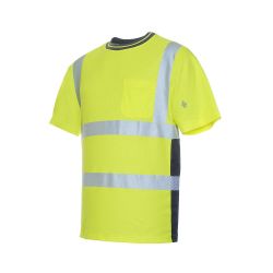 LeiKaTex / BRIGHT LINE / T-Shirt / EN ISO 20471 Klasse 2 / neongelb