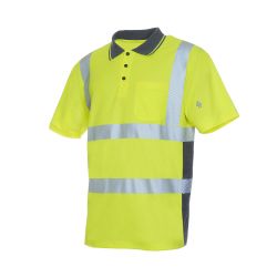 LeiKaTex / BRIGHT LINE / Polo-Shirt / EN ISO 20471 Klasse 2 / neongelb