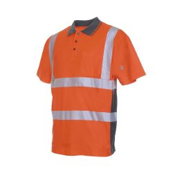 LeiKaTex / BRIGHT LINE / Polo-Shirt / EN ISO 20471 Klasse 2 / warnorange