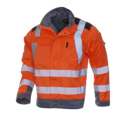 LeiKaTex / BRIGHT LINE / JACKE / EN ISO 20471 Klasse 2 / warnorange