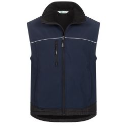 IKOSA Softshell-Weste marine/schwarz abgesetzt