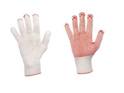 Grob-Strick-Handschuhe NANTONG mit roten Vinyl Noppen, Premium Qualitt